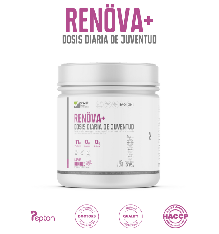 Renova+: Colágeno Doblemente Hidrolizado Premium para Piel y Articulaciones en Chile