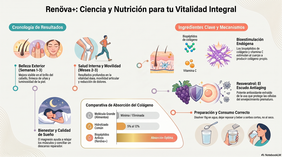 Más allá del colágeno: 5 verdades científicas que transformarán tu rutina de bienestar con Renöva+