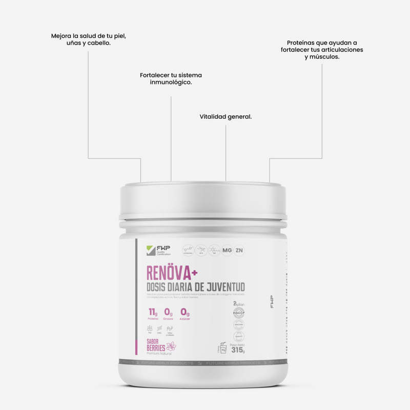 Renova+: Colágeno Doblemente Hidrolizado Premium para Piel y Articulaciones en Chile