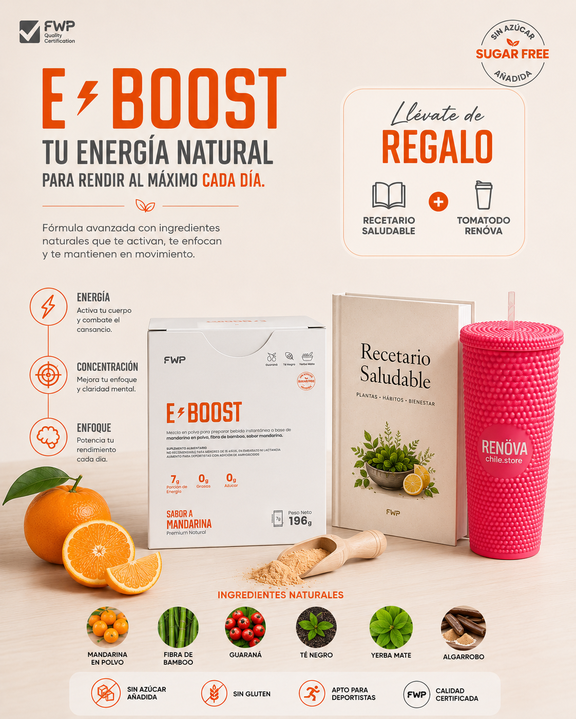 E-BOOST | Energizante Natural para Energía y Concentración