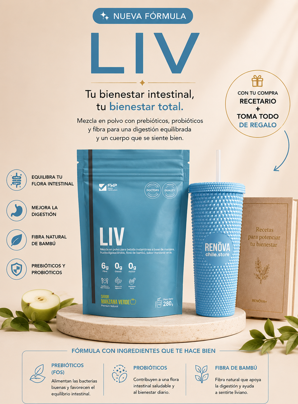LIV | Detox Digestivo & Vientre Plano (Sabor Manzana Verde)